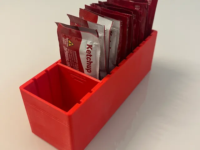 Adjustable sauce packet organizer
