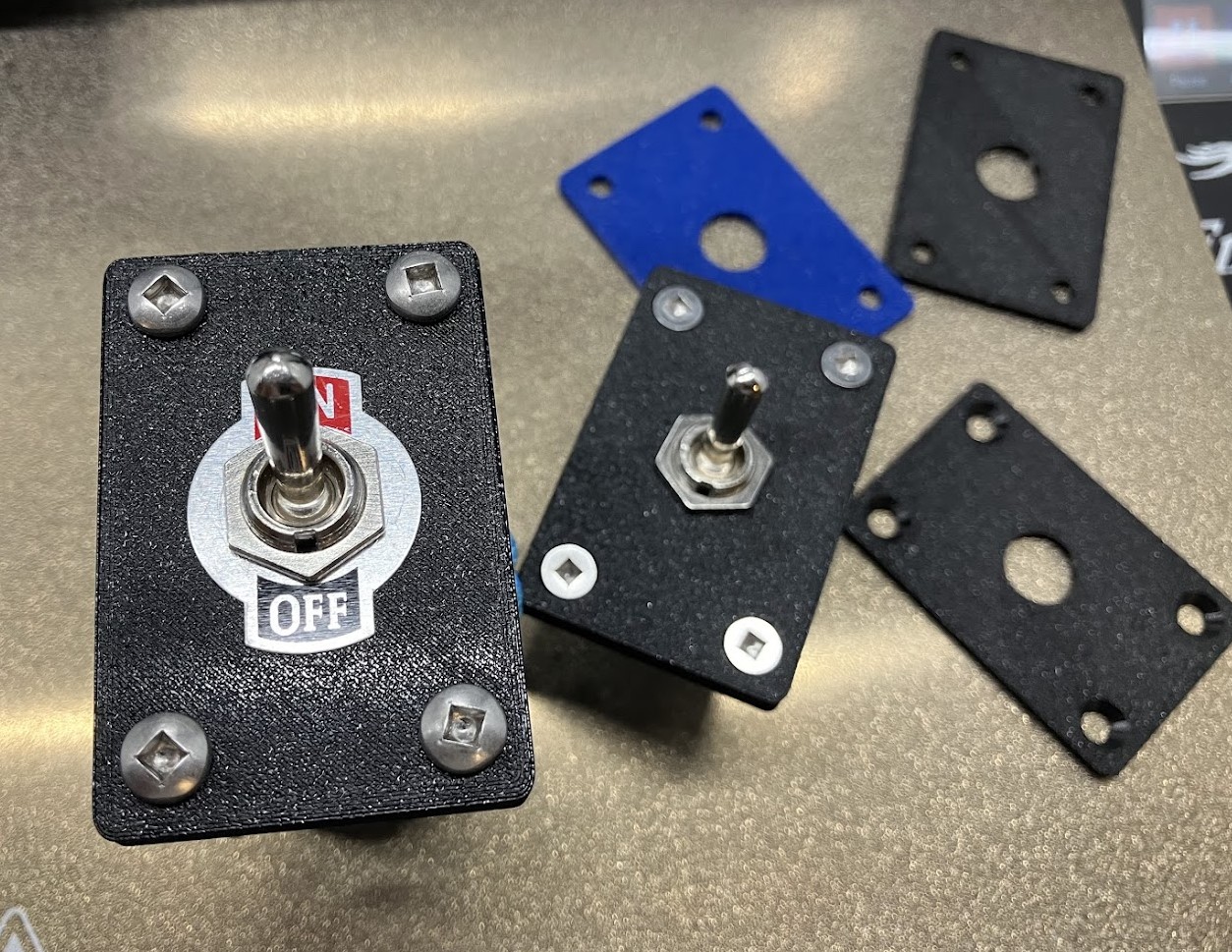 Toggle Switch Plate 60mm x 40mm