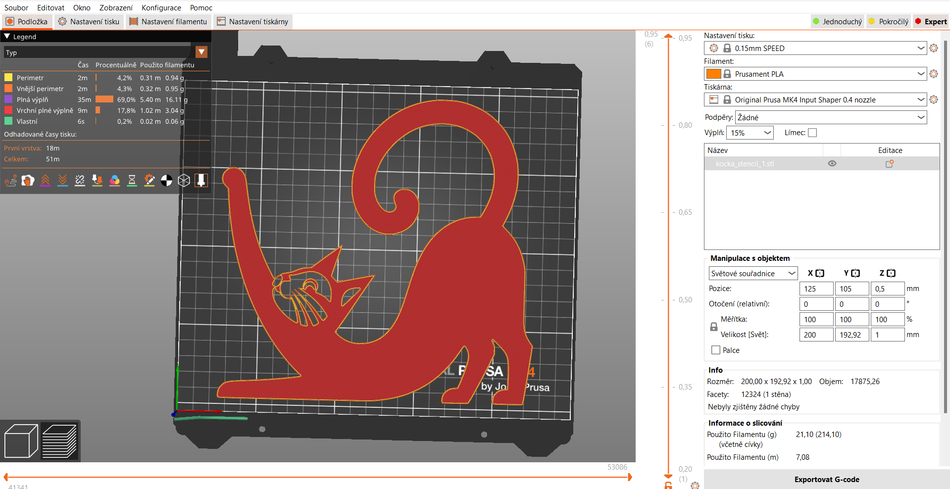 Miniatura 2 do modelo 3D Cat stencil 1