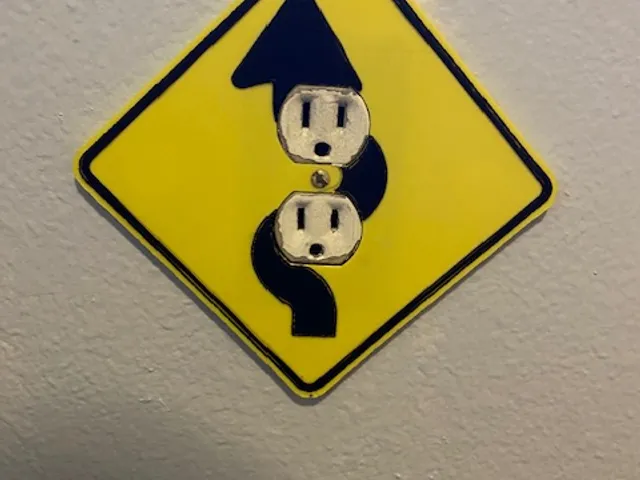 Road Sign Outlet Cover with Matching Outlet Plugs