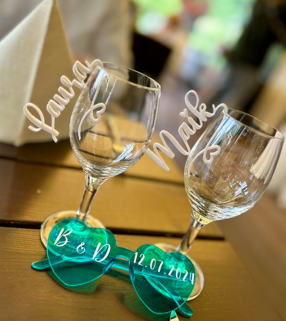 Nametags for drinking glasses