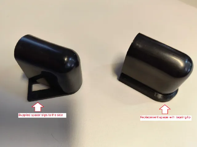 Toilet seat hinge spacer