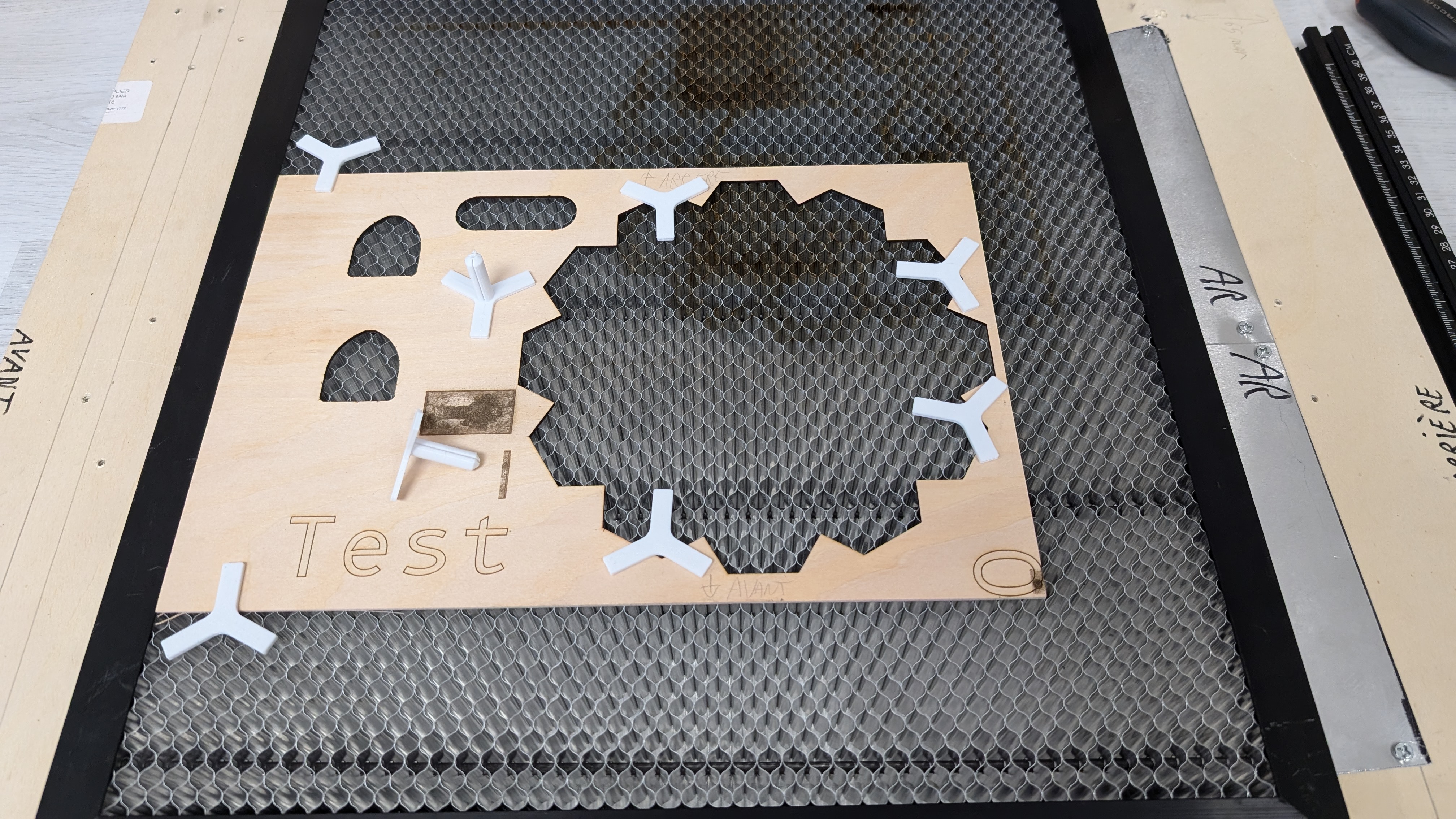 clamp honeycomb laser PETG - ABS - ASA - PCTG