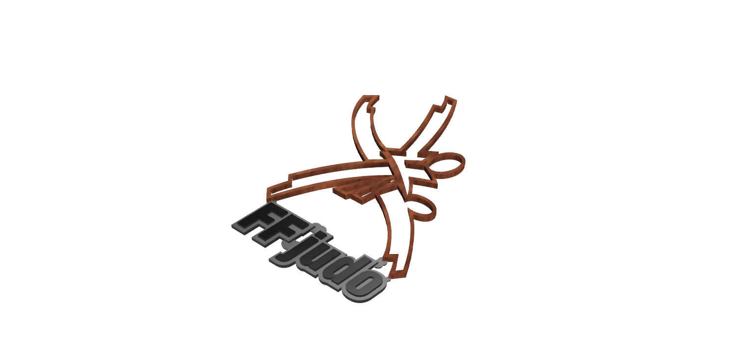 Logo FF Judo en relief