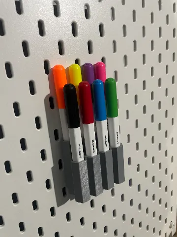 Whiteboard Pen Holder for Ikea SKÅDIS Pegboard