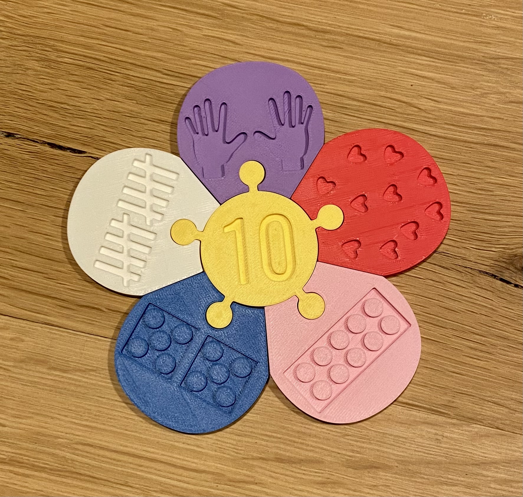 Puzzelbloem getalsymbolen