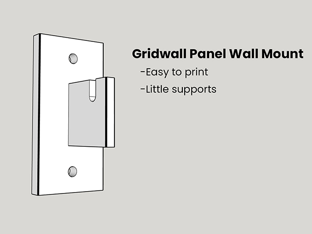 Gridwall Panel Wall Mount