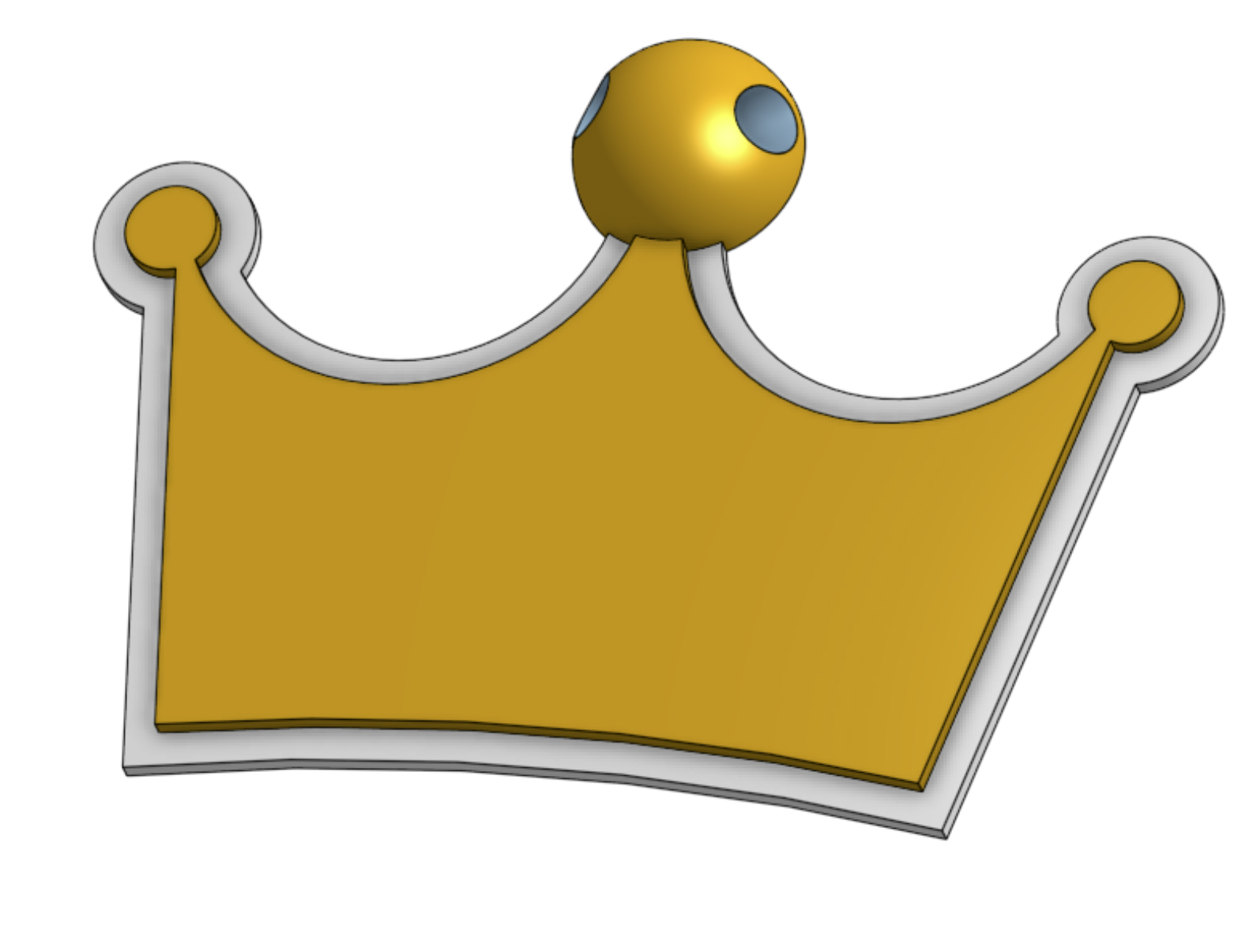 Crown keychain, tag, earrings - 2-3 color no AMS