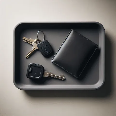 Modern key and wallet tray