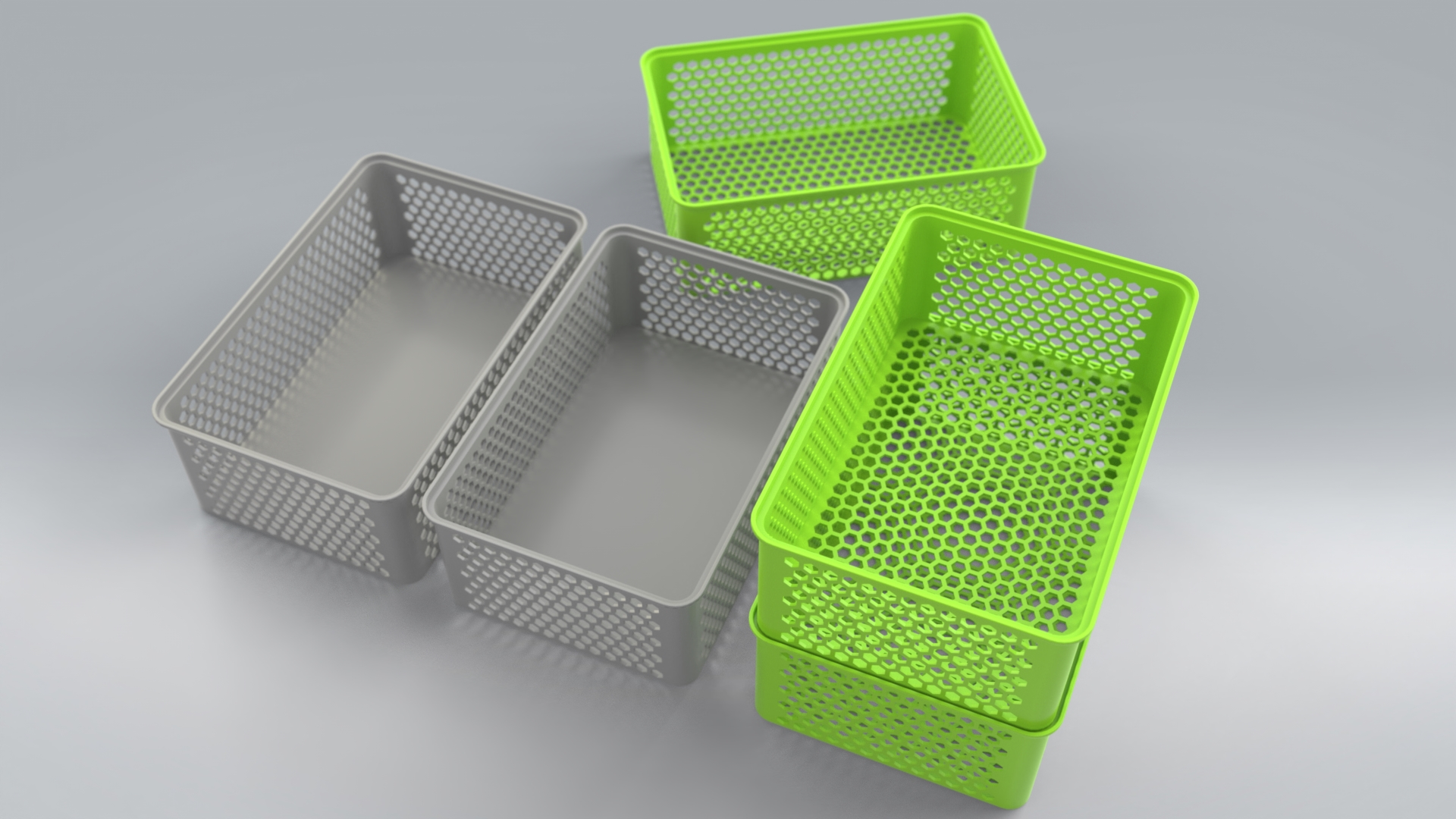 Stackable Storage Bins/Containers with Lids (2 versions of bins and ...