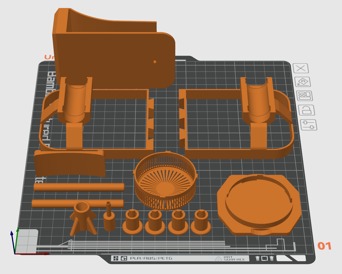 Filament Dry Box with Rollers (all printed parts plated)