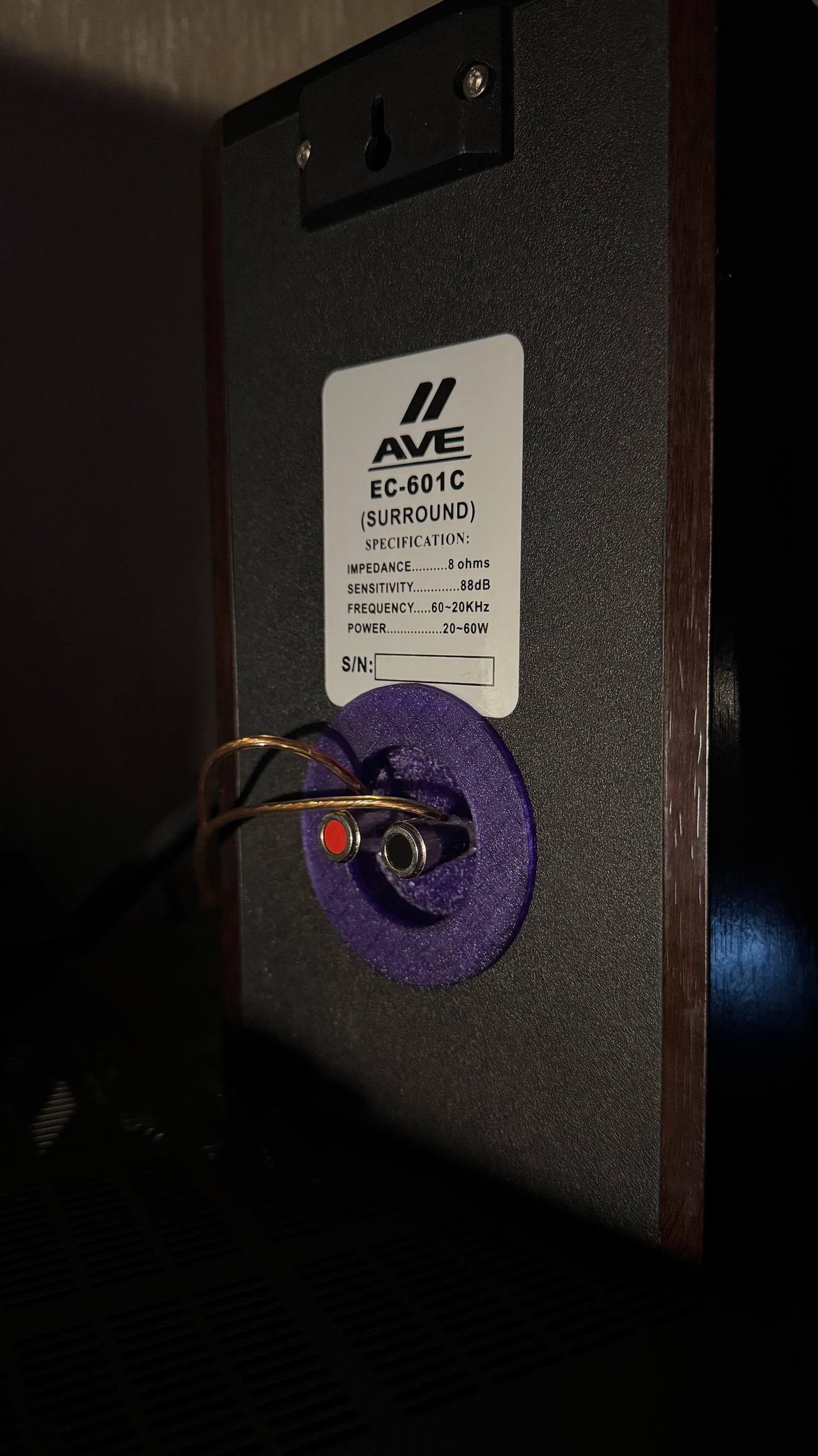 Acoustic terminal for speaker