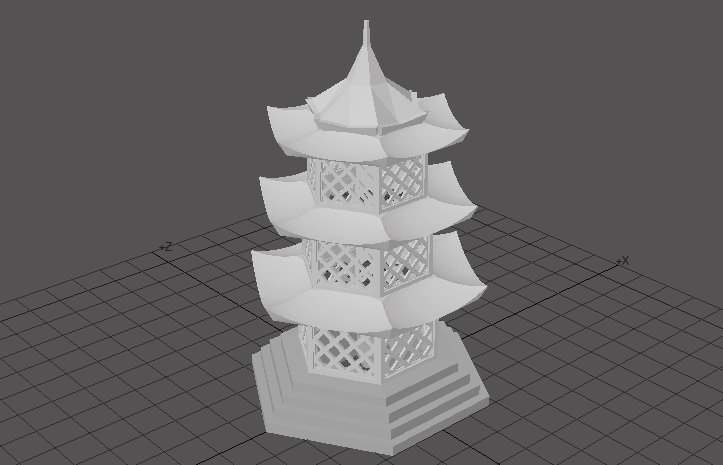 Pagoda garden lamp