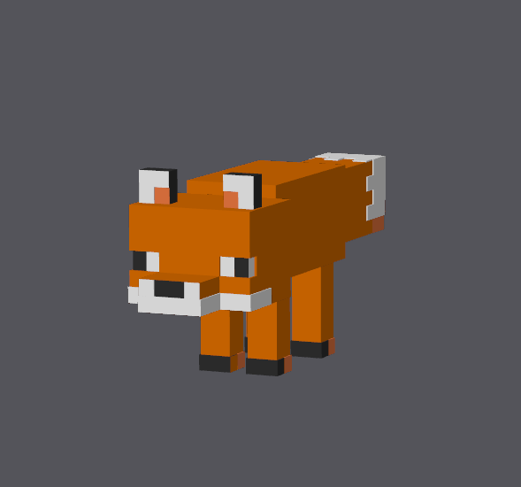 Minecraft fox (with low waste variant)
