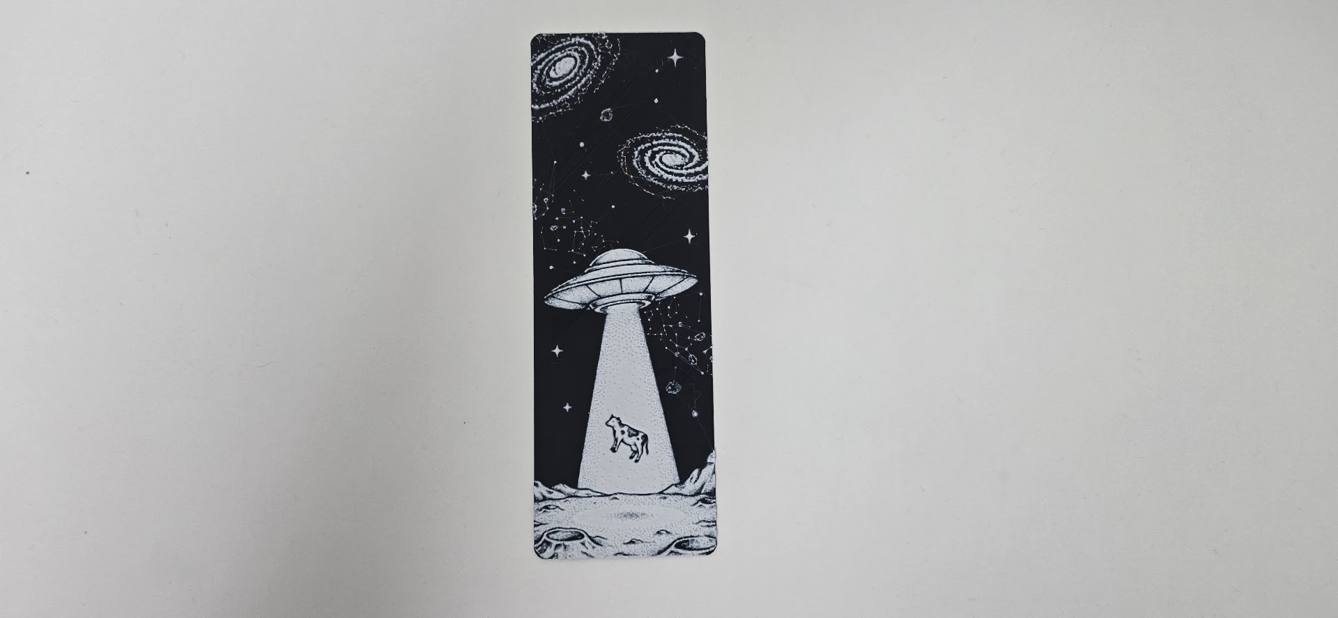 Alien Abduction UFO Cow Bookmark