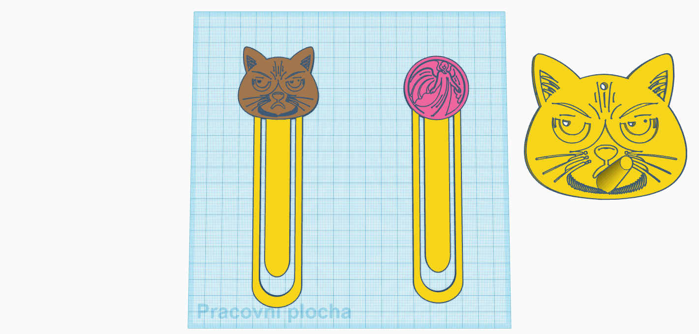 Moody cat: bookmark, wallhook — thumbnail 3