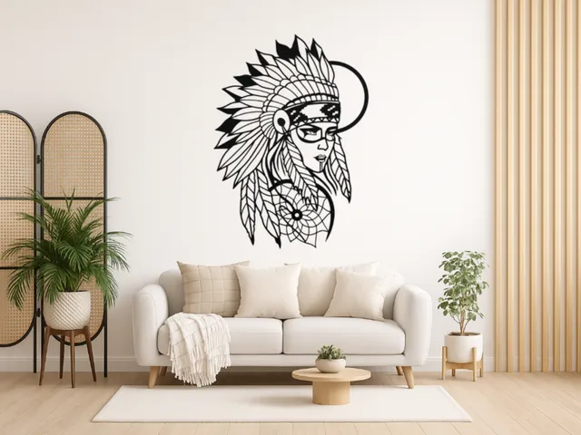 WallArt - Indianer Woman
