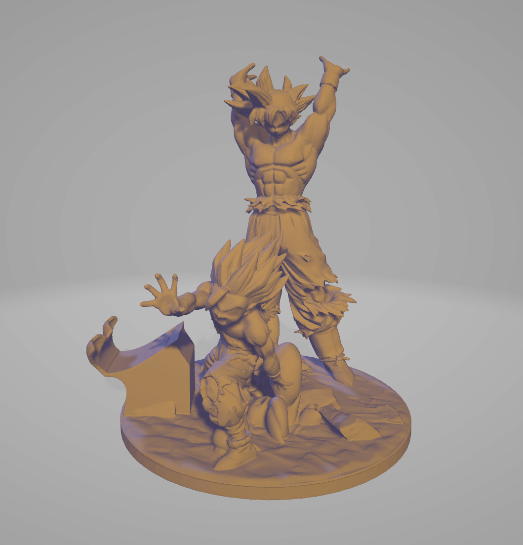 Goku and Gohan headphone stand and controller holder.