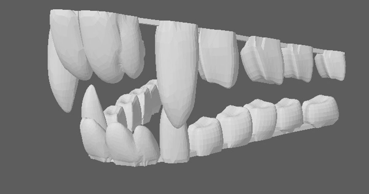 Fursuit teeth - version 1 by Tioh | Download free STL model ...