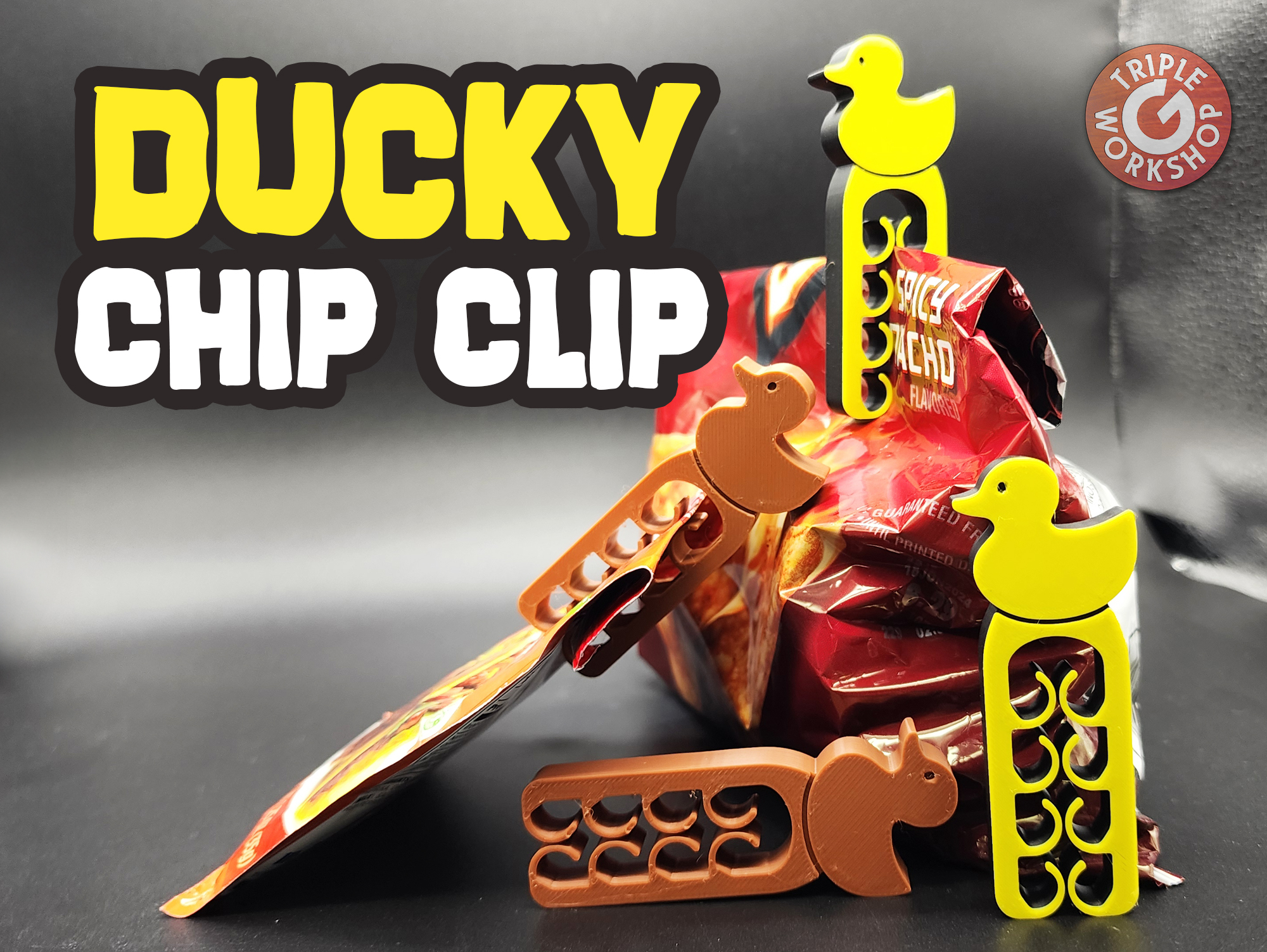 Ducky Chip Clip por Triple G Workshop | Descargar modelo STL gratuito ...