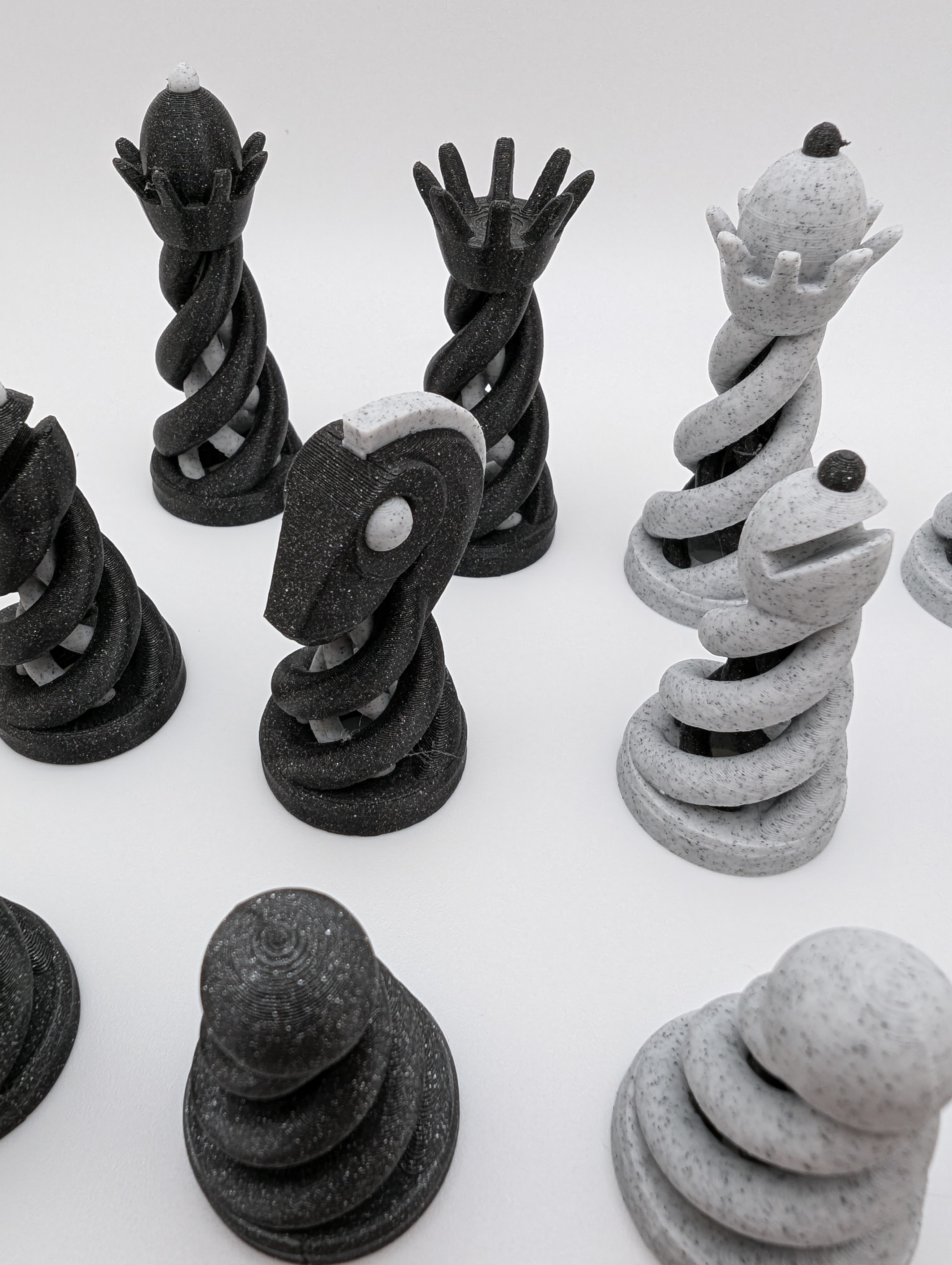 Multicolor Spiral Chess Remix