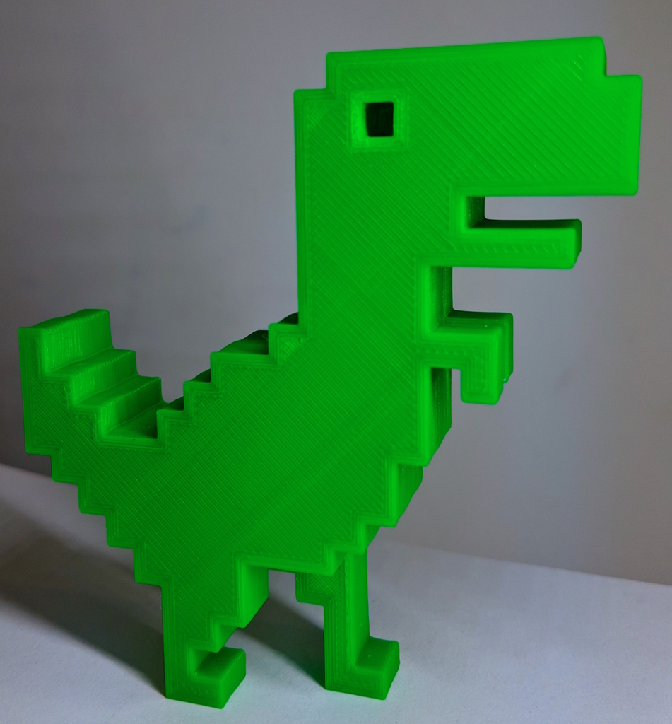 STL file Dino chrome - dinosaur game - no wifi dino - cactus dinochrome - google  chrome - pixel 🦖・3D printable model to download・Cults