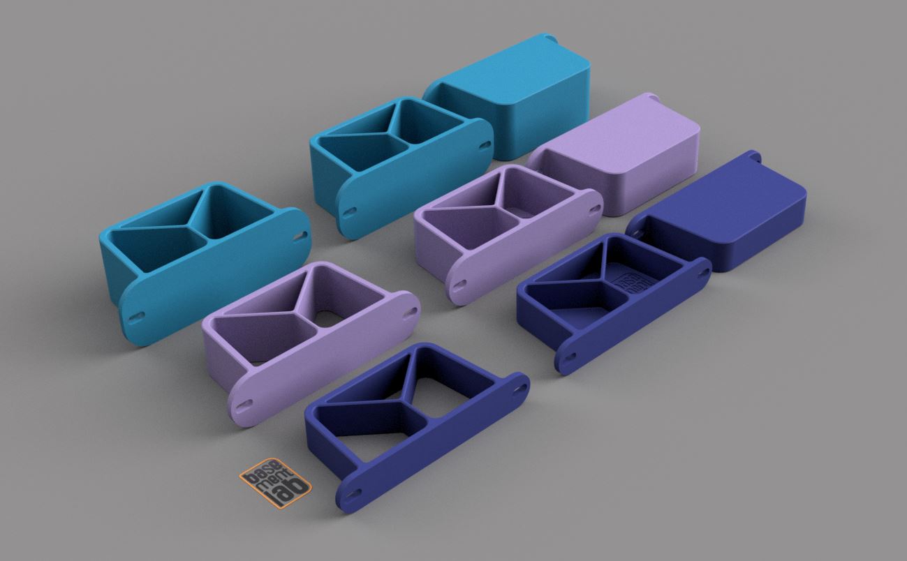 2020 / 3030 / 4040 Small Bracket Container Holder - Cable Manager - Supporto convertibile in contenitore