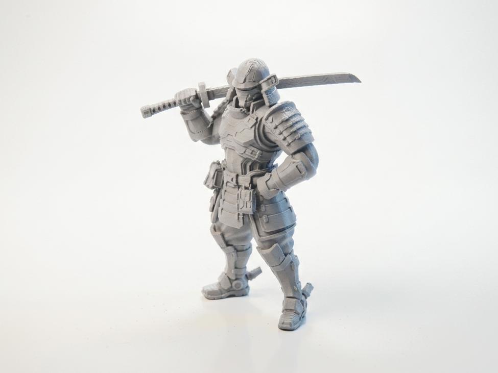 Cyberpunk Samurai Figurine Fantasy 3D Printable