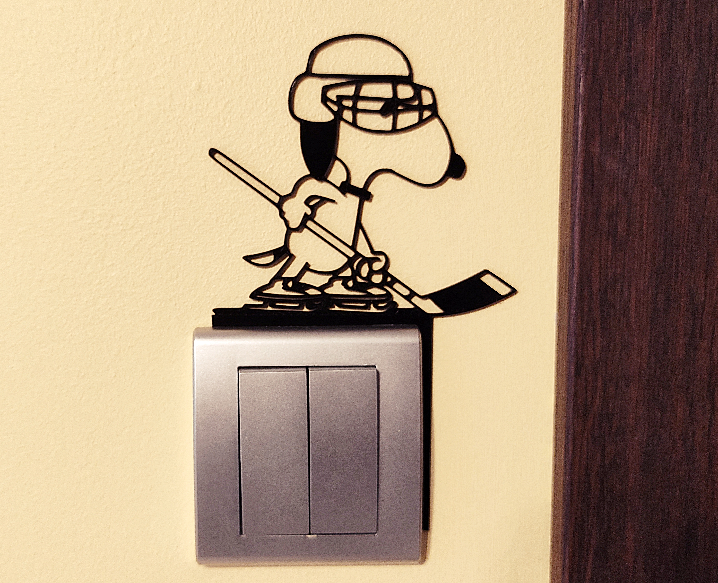 Snoopy Light Switch / Outlet Decoration - 3D Printable Model 10