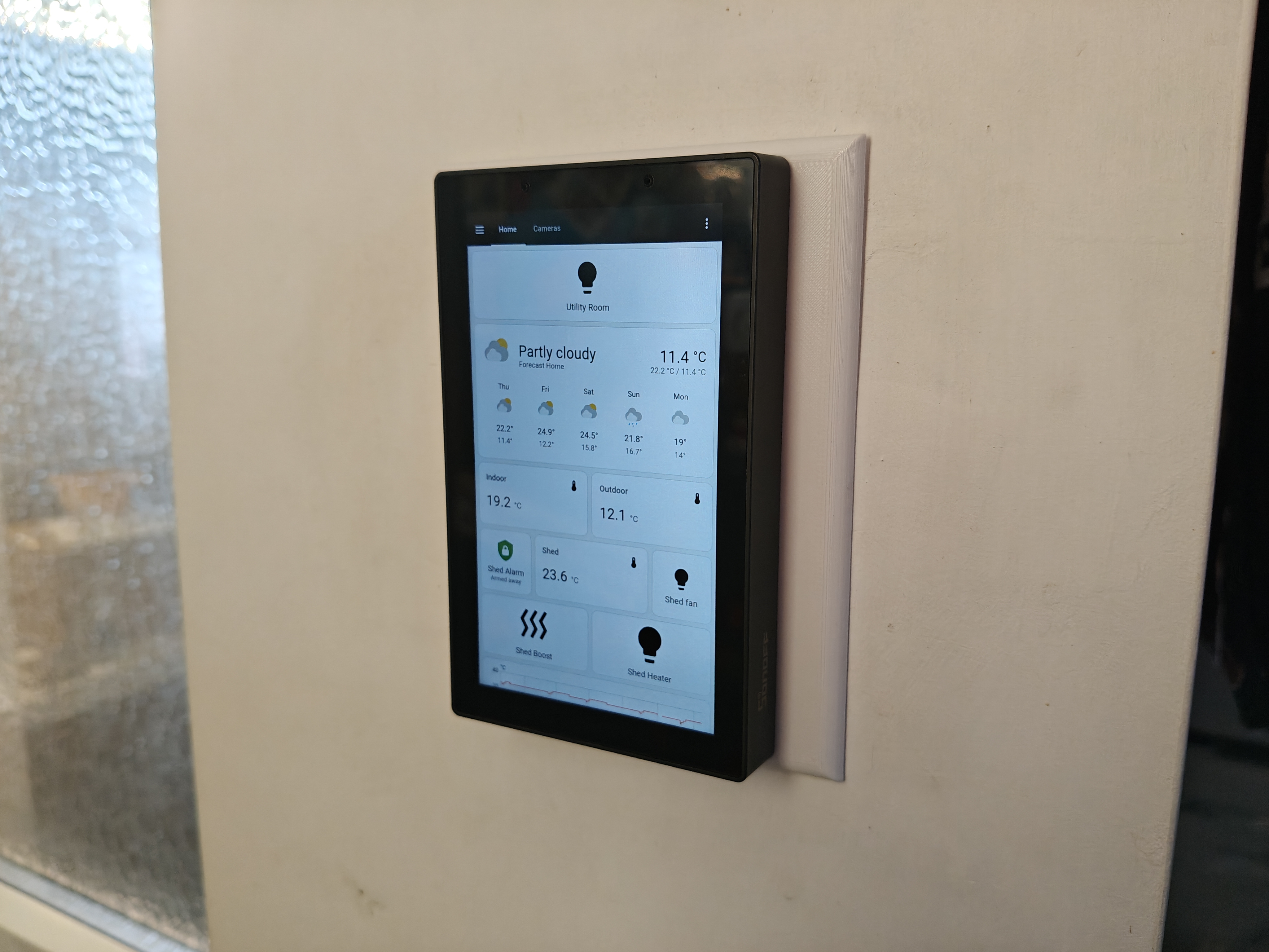 SONOFF NSPanel Pro 120 wall mounted UK Adapter Plate