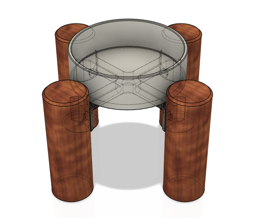 Podstavec pod misku pro psa (Dog bowl pedestal) STEP, Fusion360