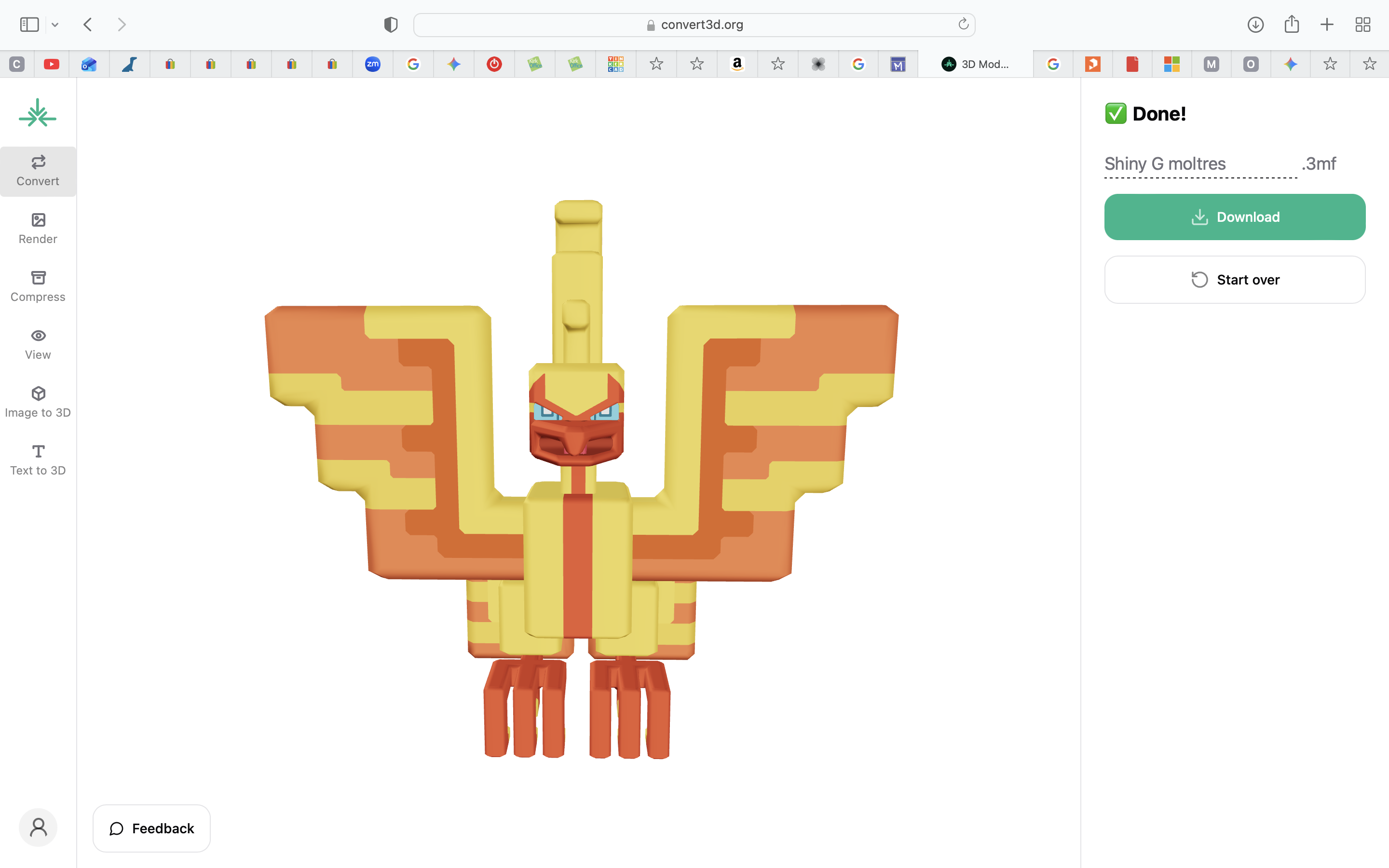 Pokemon quest voxel shiny Galarian bird trio