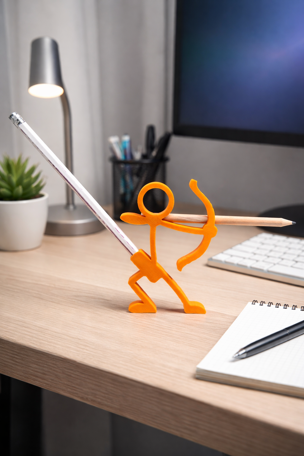 Archer Pen Holder – Stickman Desk Organizer