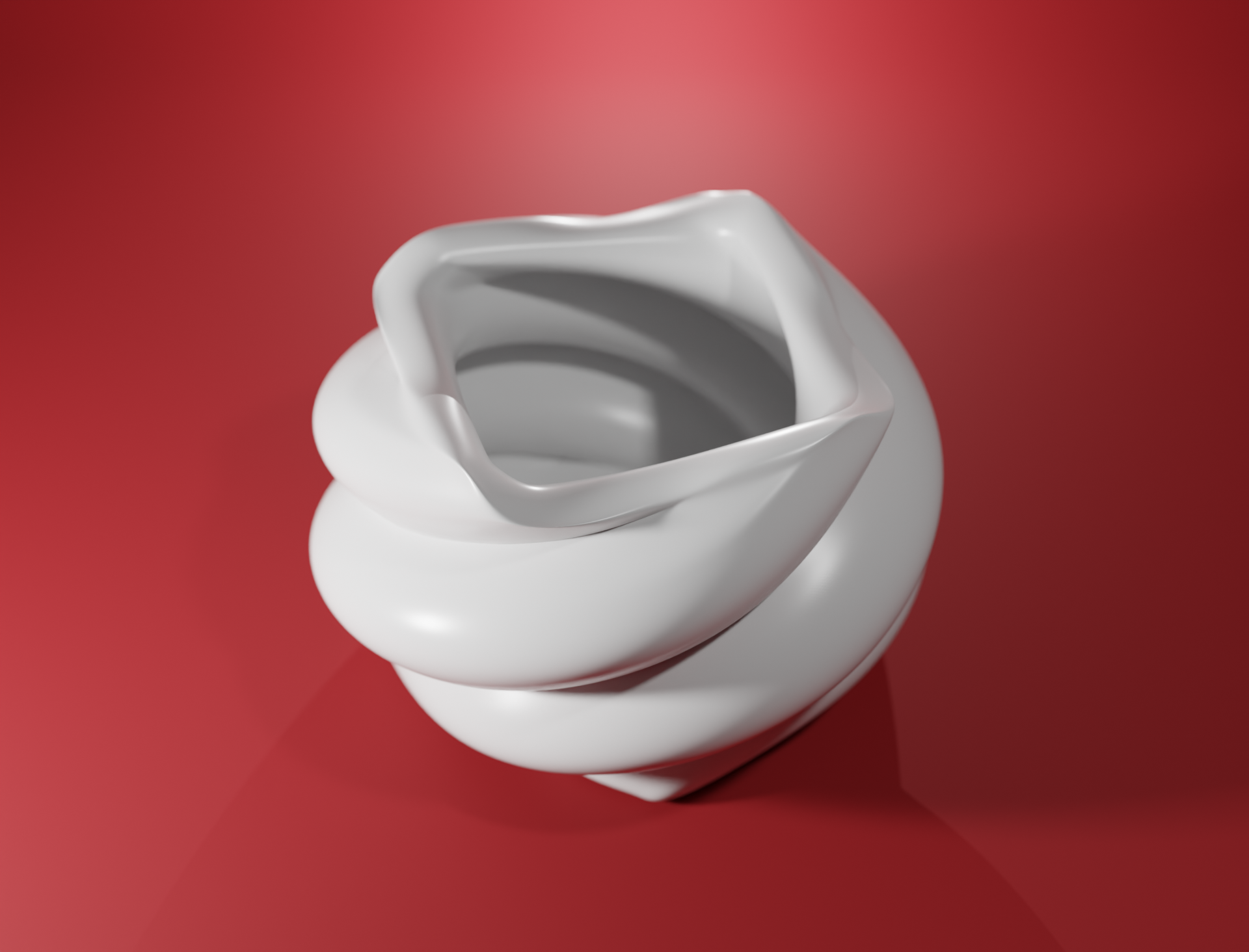 Miniatura 2 do modelo 3D Modern Twisted Planter