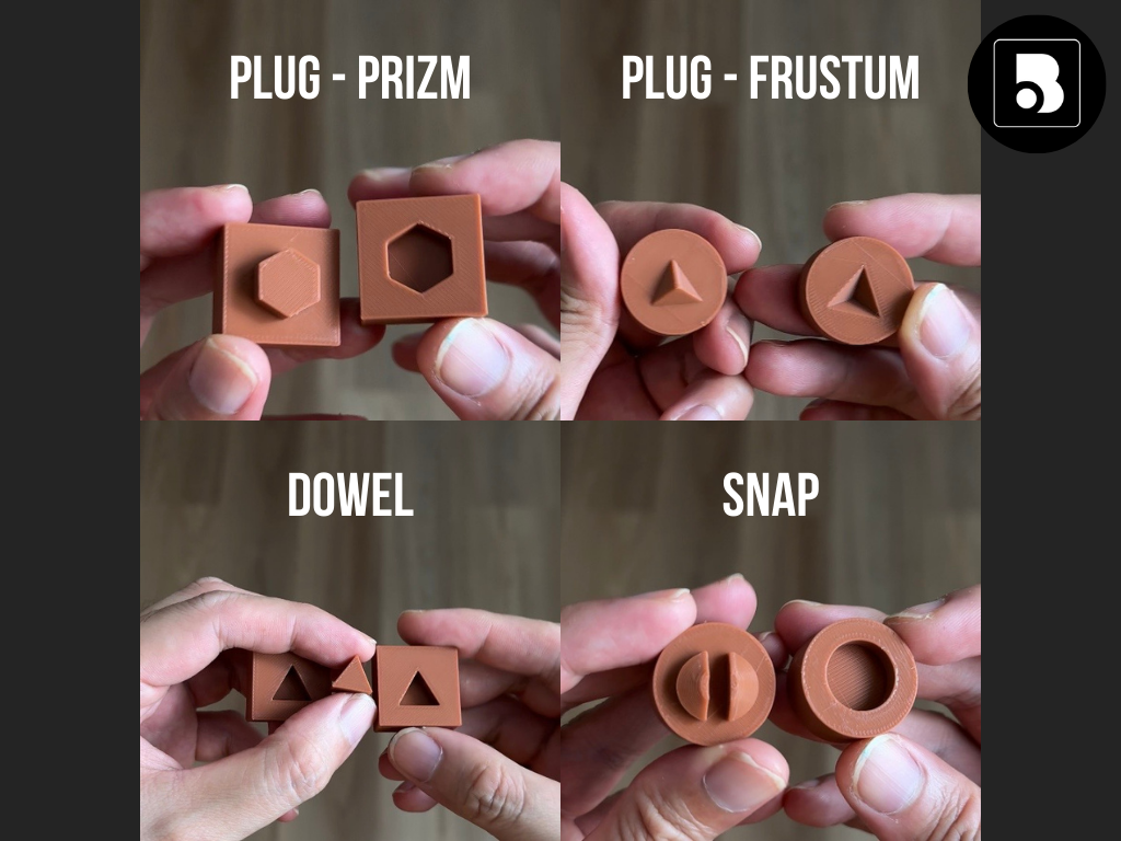 Plug, Dowel, Snap - Slicer Connectors
