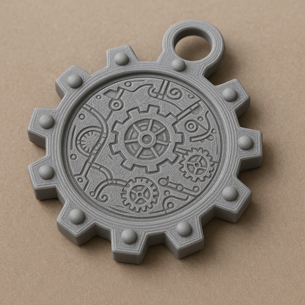 Steampunk Cogwheel Keychain