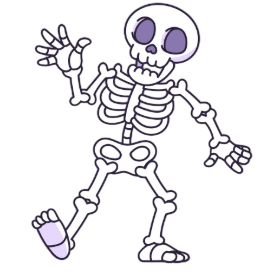 Skeleton keychain