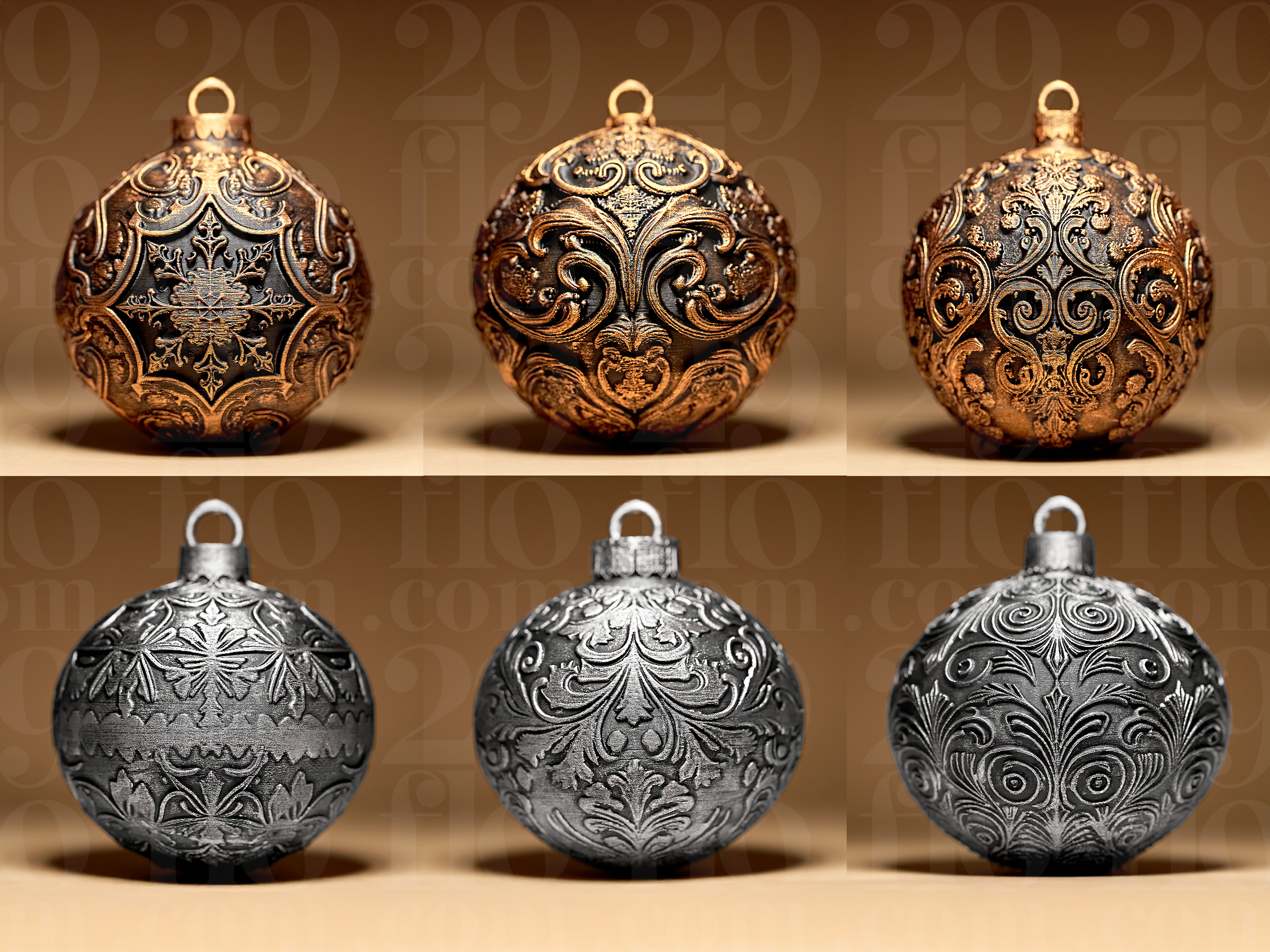 Decorative Christmas Baubles Set