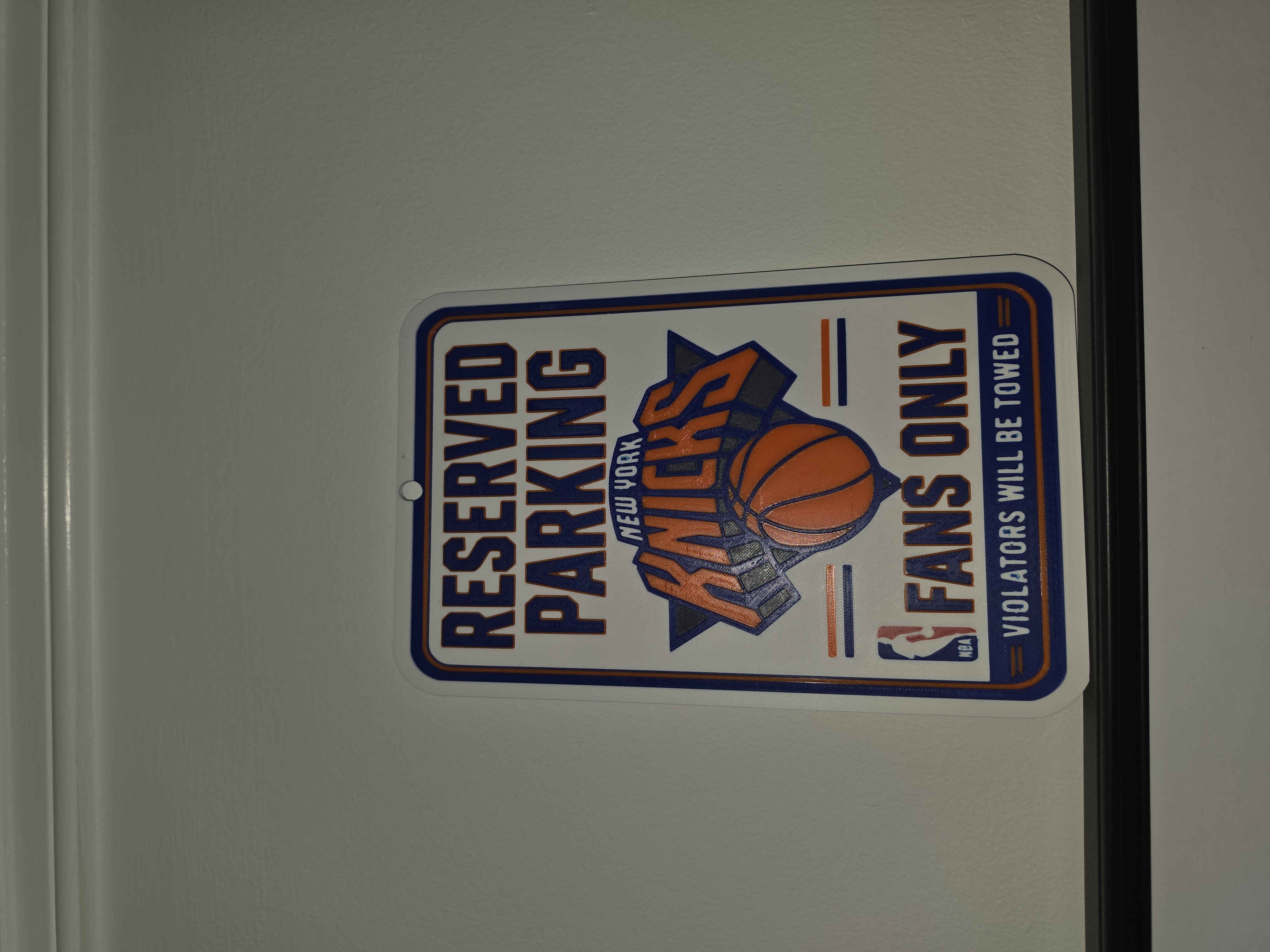New York Knicks Fan Parking Sign