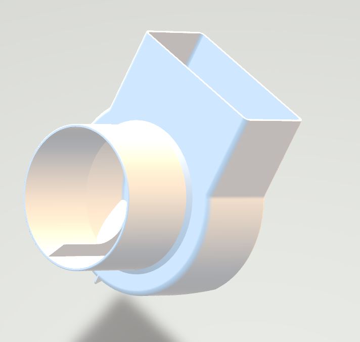 Rectangular Duct 110x55 - Round to Rectangular #01