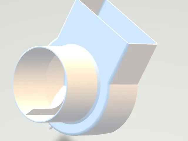 Rectangular Duct 110x55 - Round to Rectangular #01