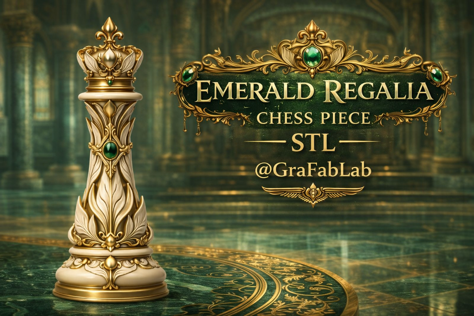 Emerald Regalia "King" - chess piece