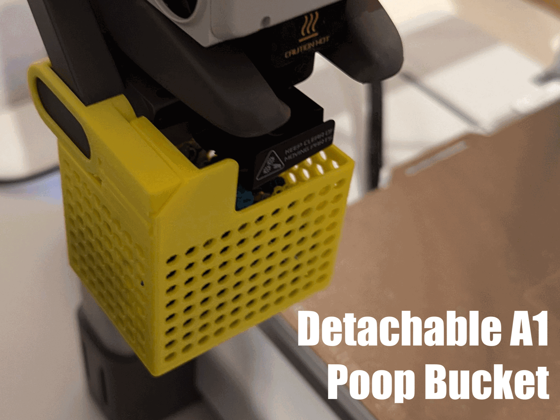 Bambu Lab A1 (Mini) Detachable Purge / Poop Bucket by jns