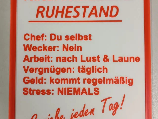 Urkunde Ruhestand