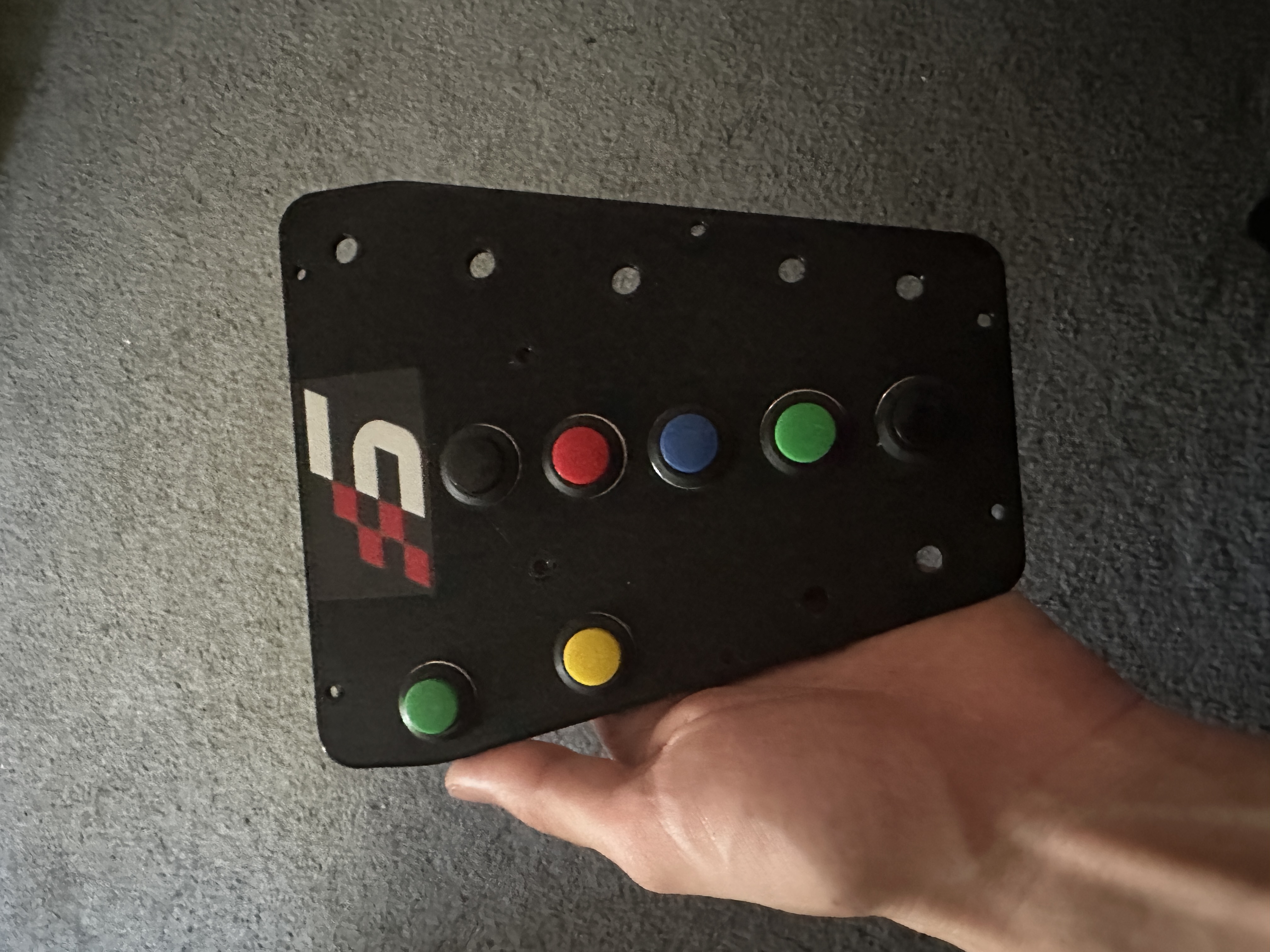 Faceplate for Sim Racing Button Box 3D model thumbnail