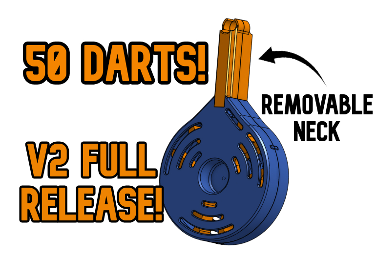 (V2 Full Release!) The Overheat Drum - The Stupidly Simple 50 Round Talon Drum Mag