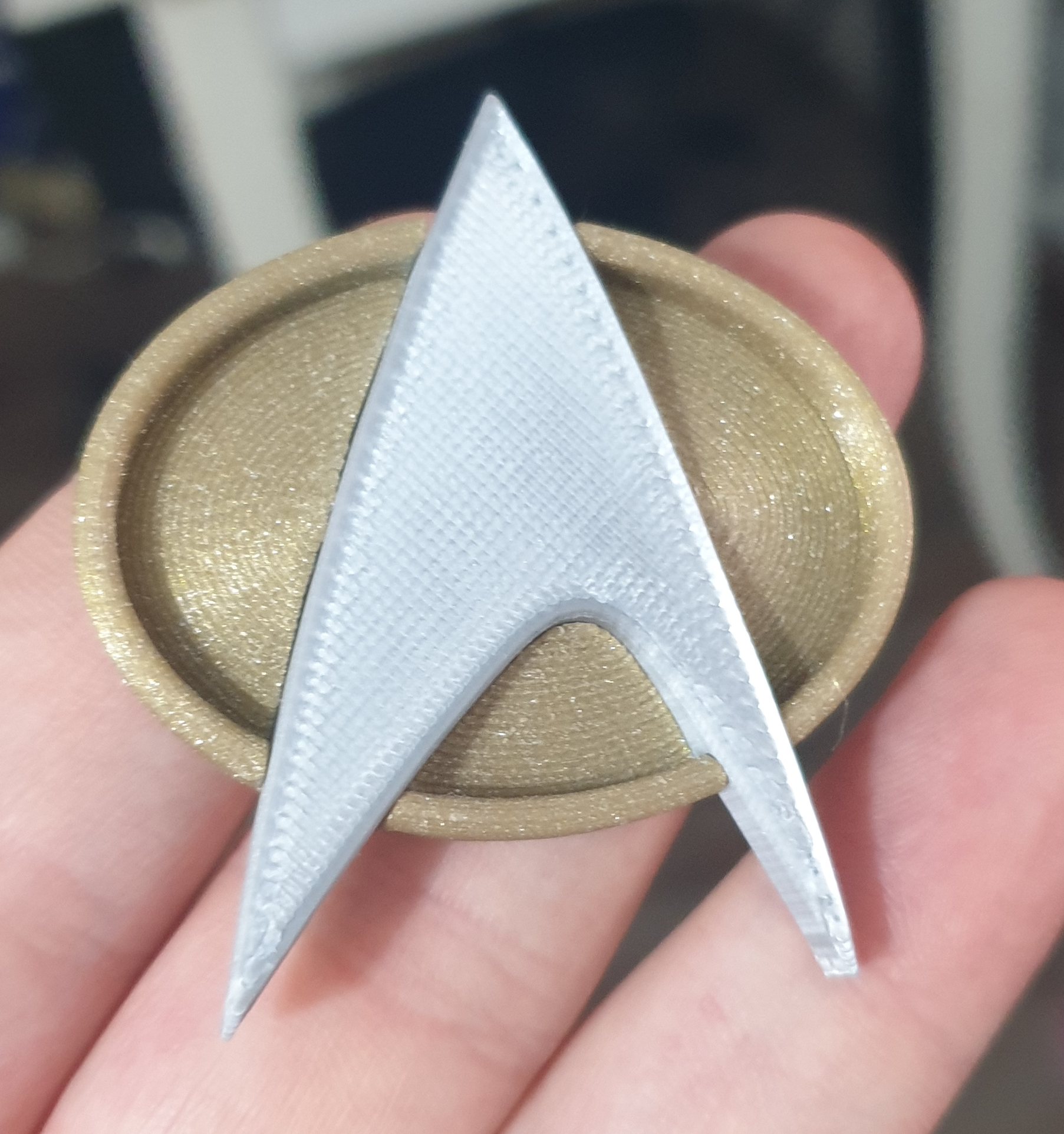Star Trek TNG Combadge Split