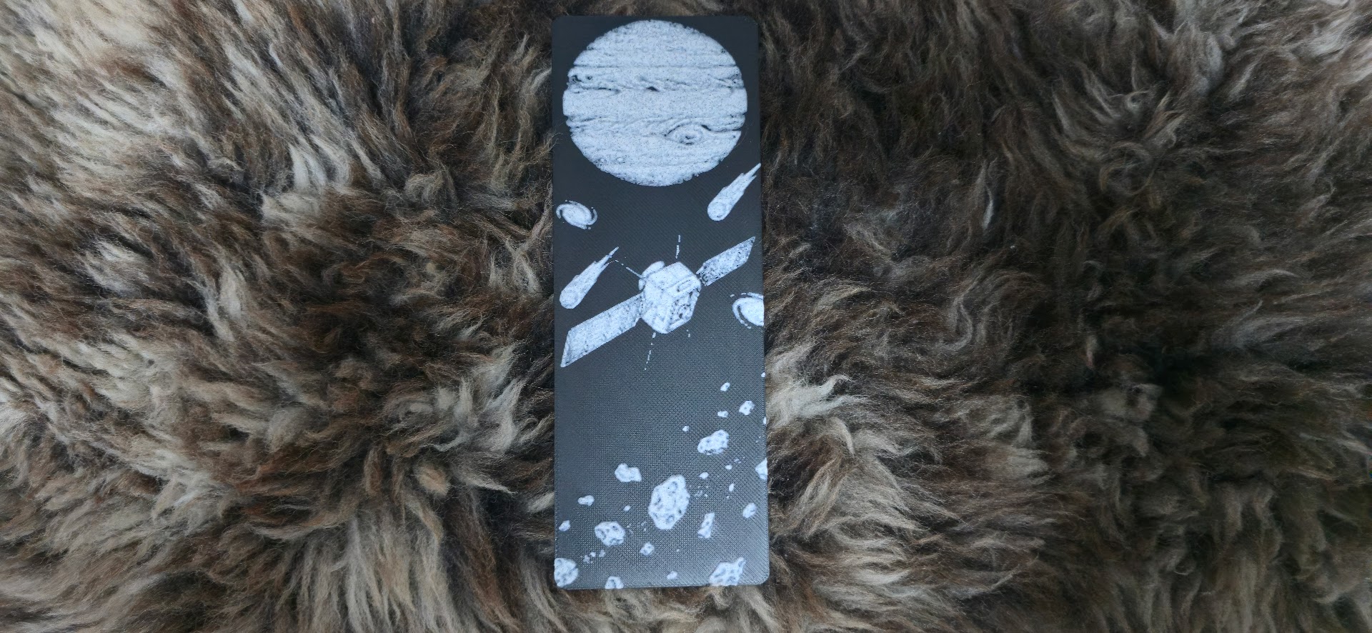 Saturn and Satellite Deep Space View Bookmark