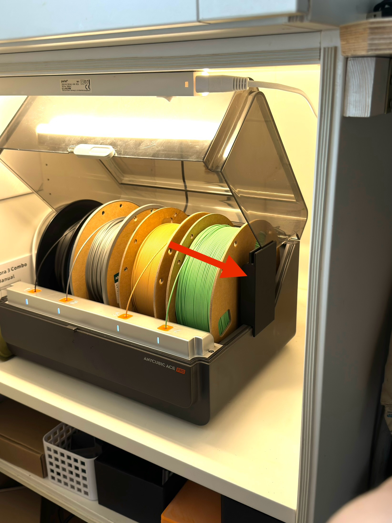 Anycubic Kobra ACE Pro Lid holder - Anycubic Kobra ACE Pro Deckelhalter
