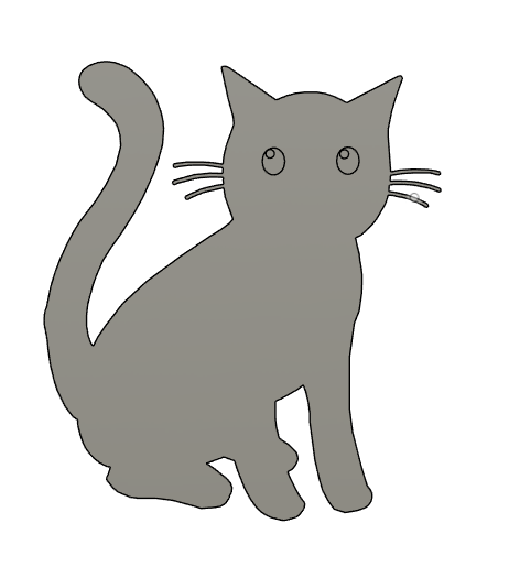 2d sitting cat